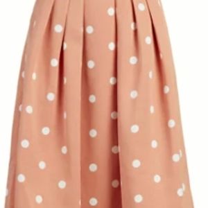 Eva Mendes Maddie Dot Crepe Midi Skirt